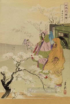 尾形月耕 Painting - 日本花図会 1893 1 尾形月光浮世絵